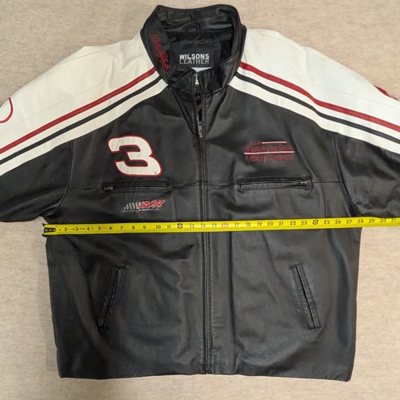 Dale Earnhardt NASCAR Wilsons Leather 90s Jacket Sponsor Logo Winston Cup 2XL - Picture 4 of 16